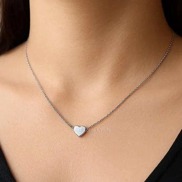 Heart Chain Bracelet or Necklace • Gold Silver Rose Stainless Steel • 3D Puffed Heart • Adjustable Length