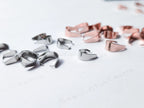 Stainless Steel Pinch Bails • Rose Gold 10mm & Silver 8mm • Pendant Connectors • Jewelry Making Supplies
