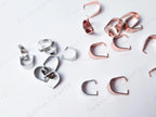 Stainless Steel Pinch Bails • Rose Gold 10mm & Silver 8mm • Pendant Connectors • Jewelry Making Supplies