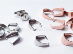 Stainless Steel Pinch Bails • Rose Gold 10mm & Silver 8mm • Pendant Connectors • Jewelry Making Supplies