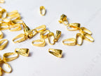 Tiny 18k Gold Plated Snap On Bails • Mini Pendant Connectors • Lightweight Clasp Findings • Jewelry Making Supplies DIY
