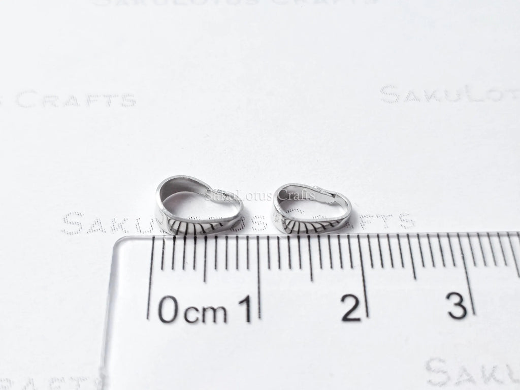 Snap On Pendant Bails Connector • Bright Silver Rhodium Gold Rose Gold • Jewelry Making Supplies Findings