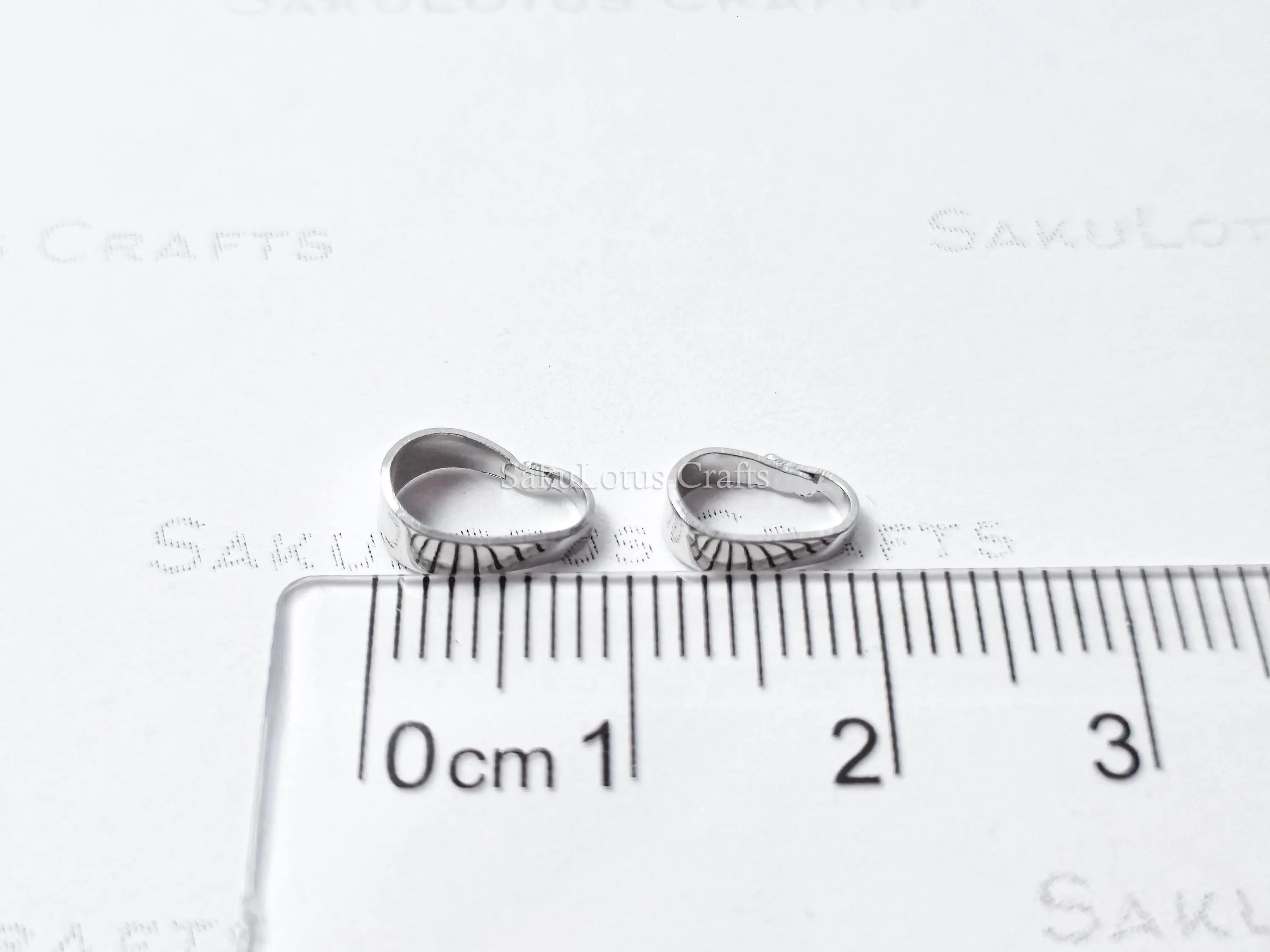 Snap On Pendant Bails Connector • Bright Silver Rhodium Gold Rose Gold • Jewelry Making Supplies Findings
