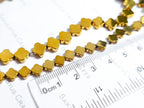 Hematite Clover Spacer Beads • Flat 3D Shape • 6mm 8mm • Gold Rose Bronze Gunmetal Black • Jewelry Making Supplies