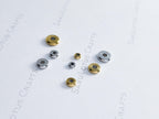 3mm 4mm 5mm 6mm Shiny Flat Disc Spacer Beads • Stainless Steel • 18K Gold Plated or Silver • Jewelry Making Supplies
