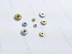 3mm 4mm 5mm 6mm Shiny Flat Disc Spacer Beads • Stainless Steel • 18K Gold Plated or Silver • Jewelry Making Supplies