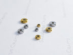 3mm 4mm 5mm 6mm Shiny Flat Disc Spacer Beads • Stainless Steel • 18K Gold Plated or Silver • Jewelry Making Supplies