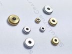 3mm 4mm 5mm 6mm Shiny Flat Disc Spacer Beads • Stainless Steel • 18K Gold Plated or Silver • Jewelry Making Supplies