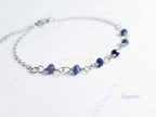 Dainty 3mm Natural Gemstone Bracelet • 18K Gold or Silver Stainless Steel • Wire Wrapped • 6.75" + 1" Extender