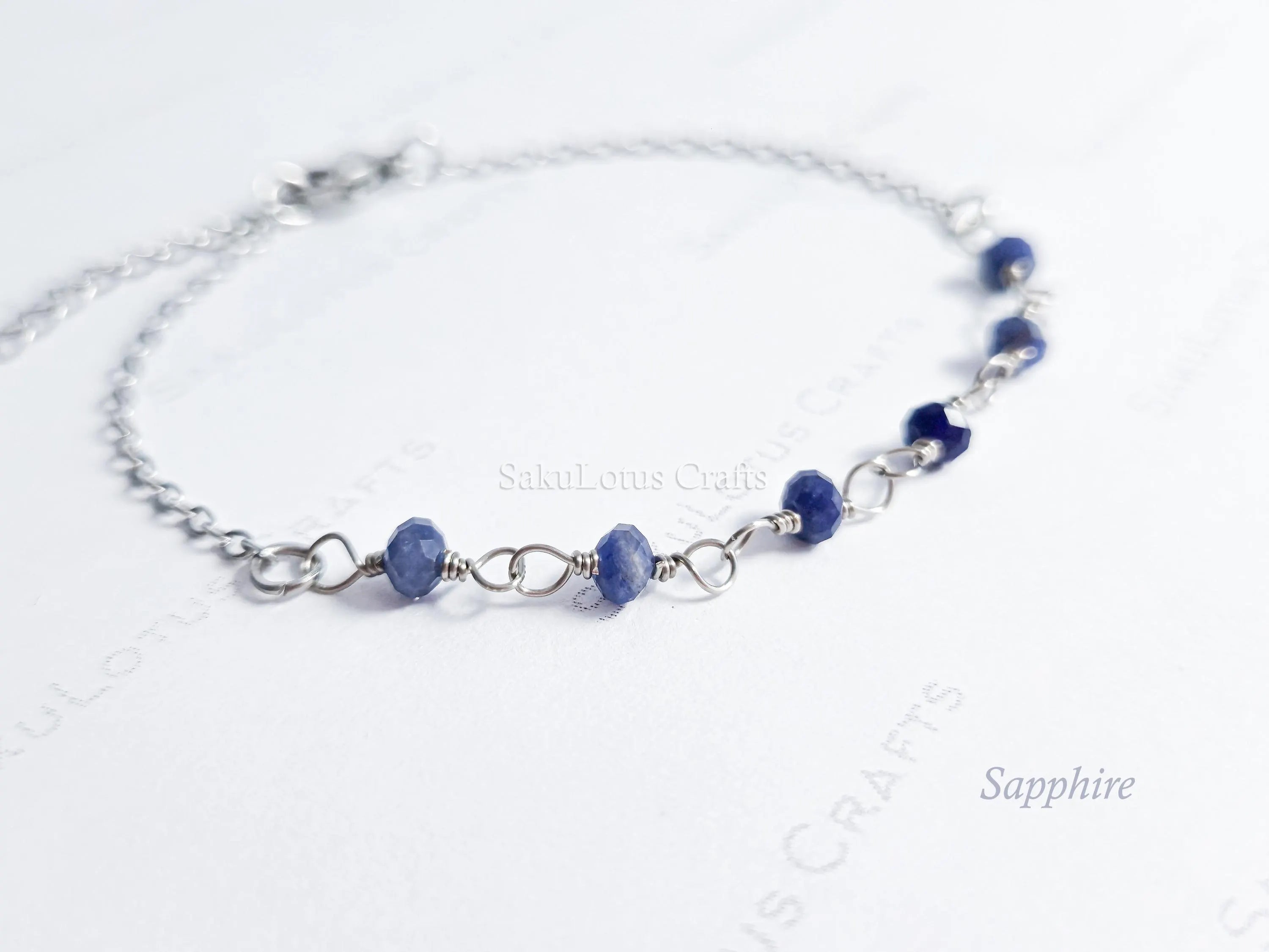 Dainty 3mm Natural Gemstone Bracelet • 18K Gold or Silver Stainless Steel • Wire Wrapped • 6.75" + 1" Extender