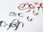 Stainless Steel Pinch Bails • Rose Gold 10mm & Silver 8mm • Pendant Connectors • Jewelry Making Supplies