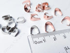 Stainless Steel Pinch Bails • Rose Gold 10mm & Silver 8mm • Pendant Connectors • Jewelry Making Supplies