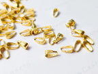 Tiny 18k Gold Plated Snap On Bails • Mini Pendant Connectors • Lightweight Clasp Findings • Jewelry Making Supplies DIY