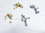 Faceted Tiny Cube Spacer Beads • 2.5mm 3mm Stainless Steel • 18K Gold or Silver • Jewelry Making Supplies