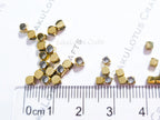 Faceted Tiny Cube Spacer Beads • 2.5mm 3mm Stainless Steel • 18K Gold or Silver • Jewelry Making Supplies