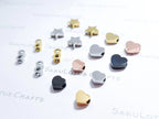 Dainty Stainless Steel Spacer Beads Heart Star Infinity • 6mm 7mm 8mm • Gold Rose Black Silver • Jewelry Making Supplies DIY