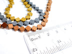Hematite Clover Spacer Beads • Flat 3D Shape • 6mm 8mm • Gold Rose Bronze Gunmetal Black • Jewelry Making Supplies