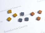 Hematite Clover Spacer Beads • Flat 3D Shape • 6mm 8mm • Gold Rose Bronze Gunmetal Black • Jewelry Making Supplies