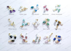 Small Natural Crystal Point Pendant • Gold Rose Silver Plated • Petite Stone Charm • Jewelry Making Supplies DIY