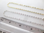 Solid 925 Sterling Silver Flat Oval Cable Chain Necklace • 1.8x2.6mm • Spring Clasp • Ready to Wear Jewelry Making Supply