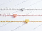 Heart Chain Bracelet or Necklace • Gold Silver Rose Stainless Steel • 3D Puffed Heart • Adjustable Length