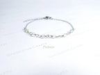 Dainty 3mm Natural Gemstone Bracelet • 18K Gold or Silver Stainless Steel • Wire Wrapped • 6.75" + 1" Extender