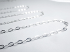 Solid 925 Sterling Silver Flat Oval Cable Chain Necklace • 1.8x2.6mm • Spring Clasp • Ready to Wear Jewelry Making Supply