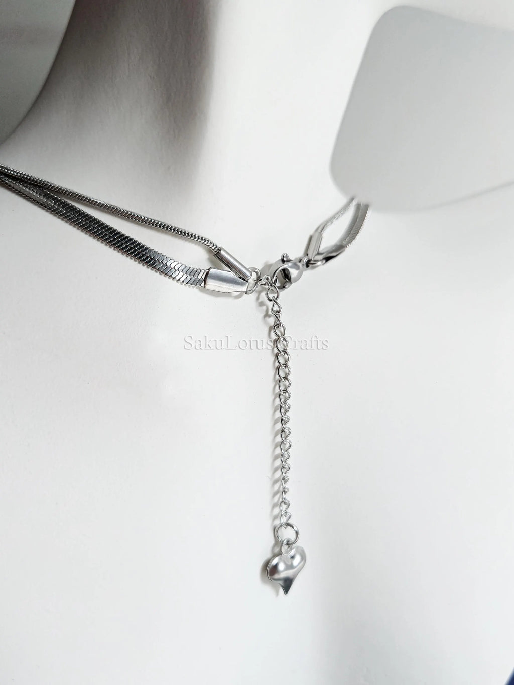 2 Layer Necklace • Gold or Silver Stainless Steel • Herringbone & Snake Chain • 16–18" + 2" Extender