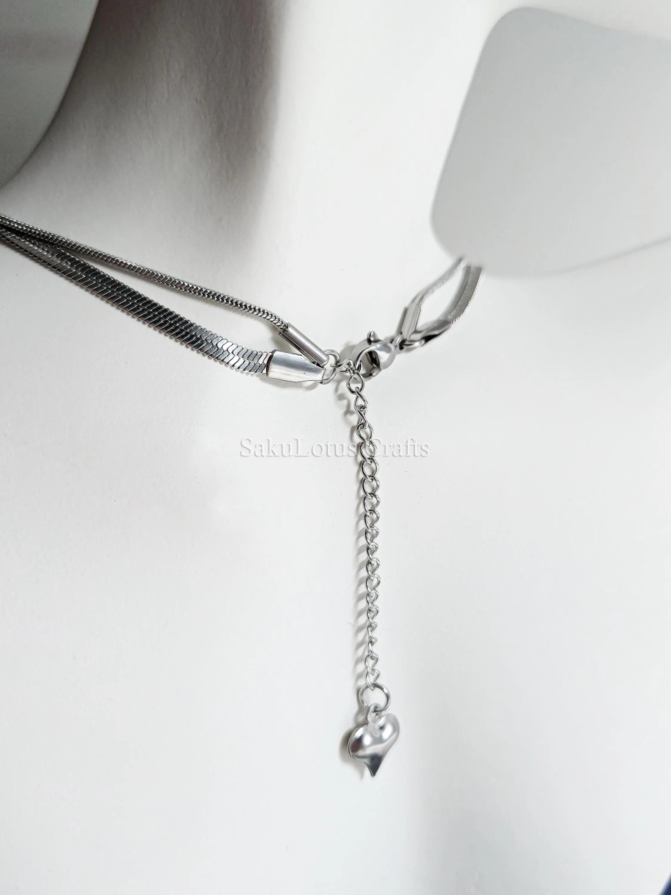 2 Layer Necklace • Gold or Silver Stainless Steel • Herringbone & Snake Chain • 16–18" + 2" Extender