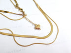 2 Layer Necklace • Gold or Silver Stainless Steel • Herringbone & Snake Chain • 16–18" + 2" Extender