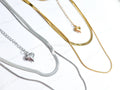 2 Layer Necklace • Gold or Silver Stainless Steel • Herringbone & Snake Chain • 16–18" + 2" Extender