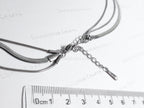 Waterproof 3-in-1 Layered Necklace • 18K Gold or Silver Stainless Steel • Snake & Herringbone Chains • 18" 20" 22" + Extender