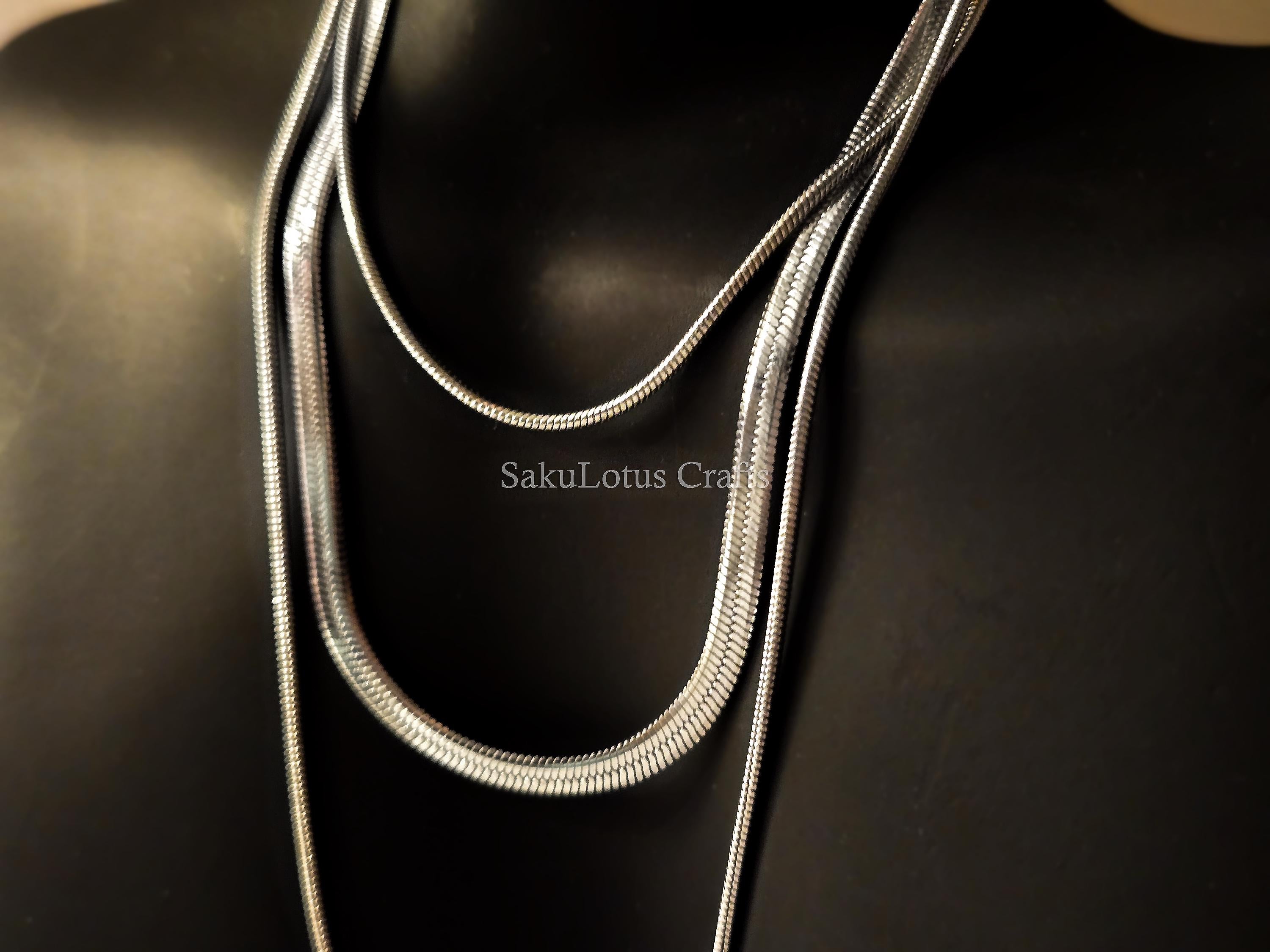 Waterproof 3-in-1 Layered Necklace • 18K Gold or Silver Stainless Steel • Snake & Herringbone Chains • 18" 20" 22" + Extender