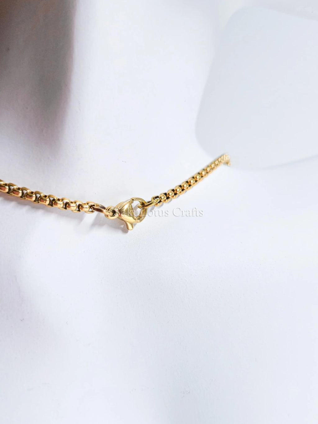 18K Gold Rose Gold Silver Cross Necklace • 23" Rollo Chain • Stainless Steel PVD Plated Jewelry