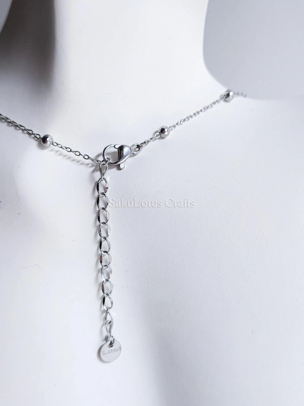 Dainty Satellite Necklace • Double Front Chain • 18K Gold or Silver Stainless Steel • CZ Crystal Necklace