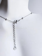 Dainty Satellite Necklace • Double Front Chain • 18K Gold or Silver Stainless Steel • CZ Crystal Necklace