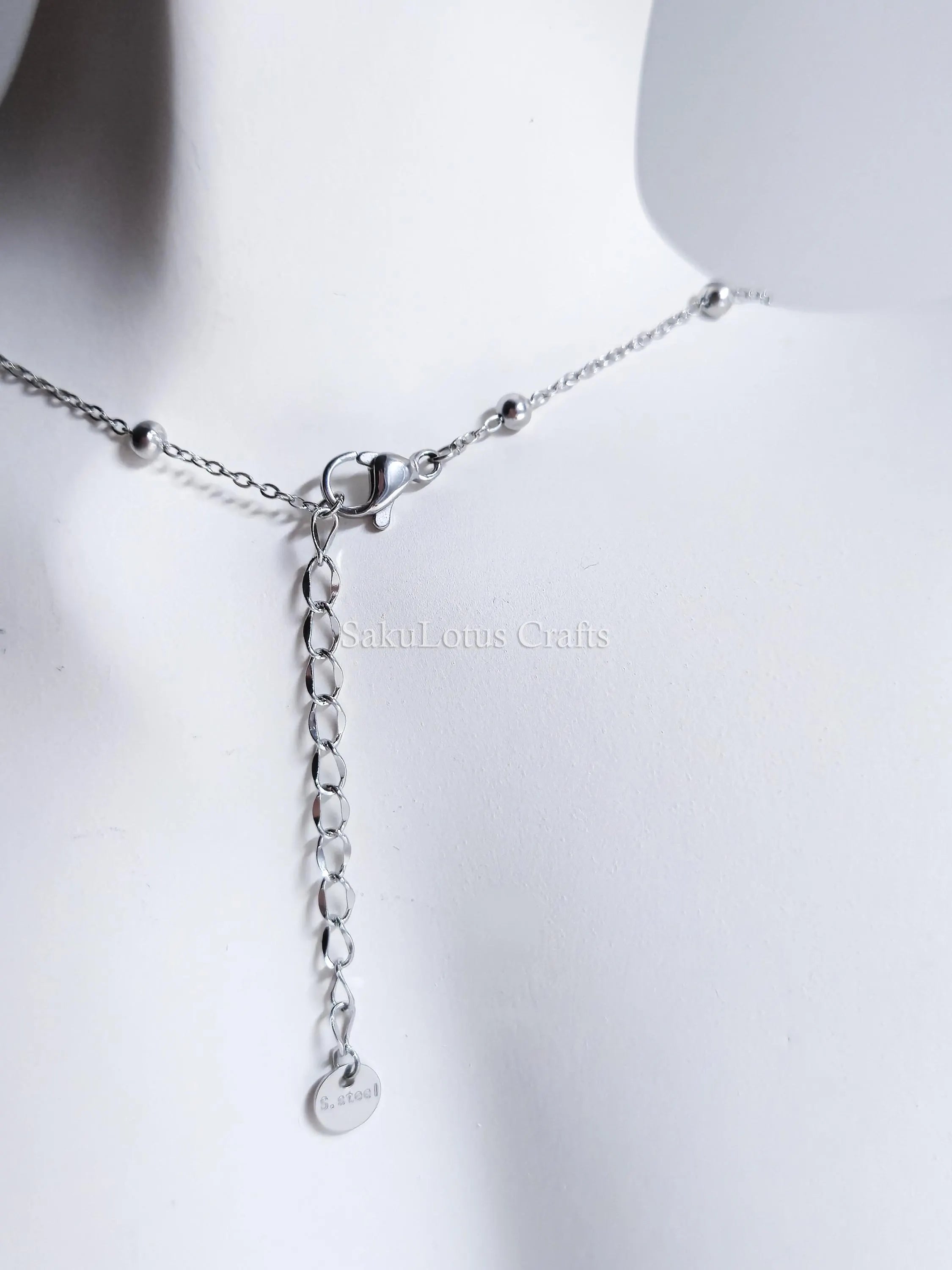 Dainty Satellite Necklace • Double Front Chain • 18K Gold or Silver Stainless Steel • CZ Crystal Necklace