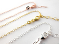 Solid 925 Sterling Silver Cable Chain Necklace • 1.7x2.2mm • 16" 18" 20" + 2" Extender • Vermeil Options