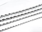18K Gold PVD & Silver Stainless Steel Rope Bracelet • 8" Twisted Chain • 3mm 4mm 5mm 6mm • Lobster Clasp • Waterproof Unisex Jewelry
