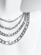 18K Gold & Silver Stainless Steel Figaro Chain Necklace • 3mm 4mm 5mm 7mm • Lobster Clasp • Unisex Jewelry