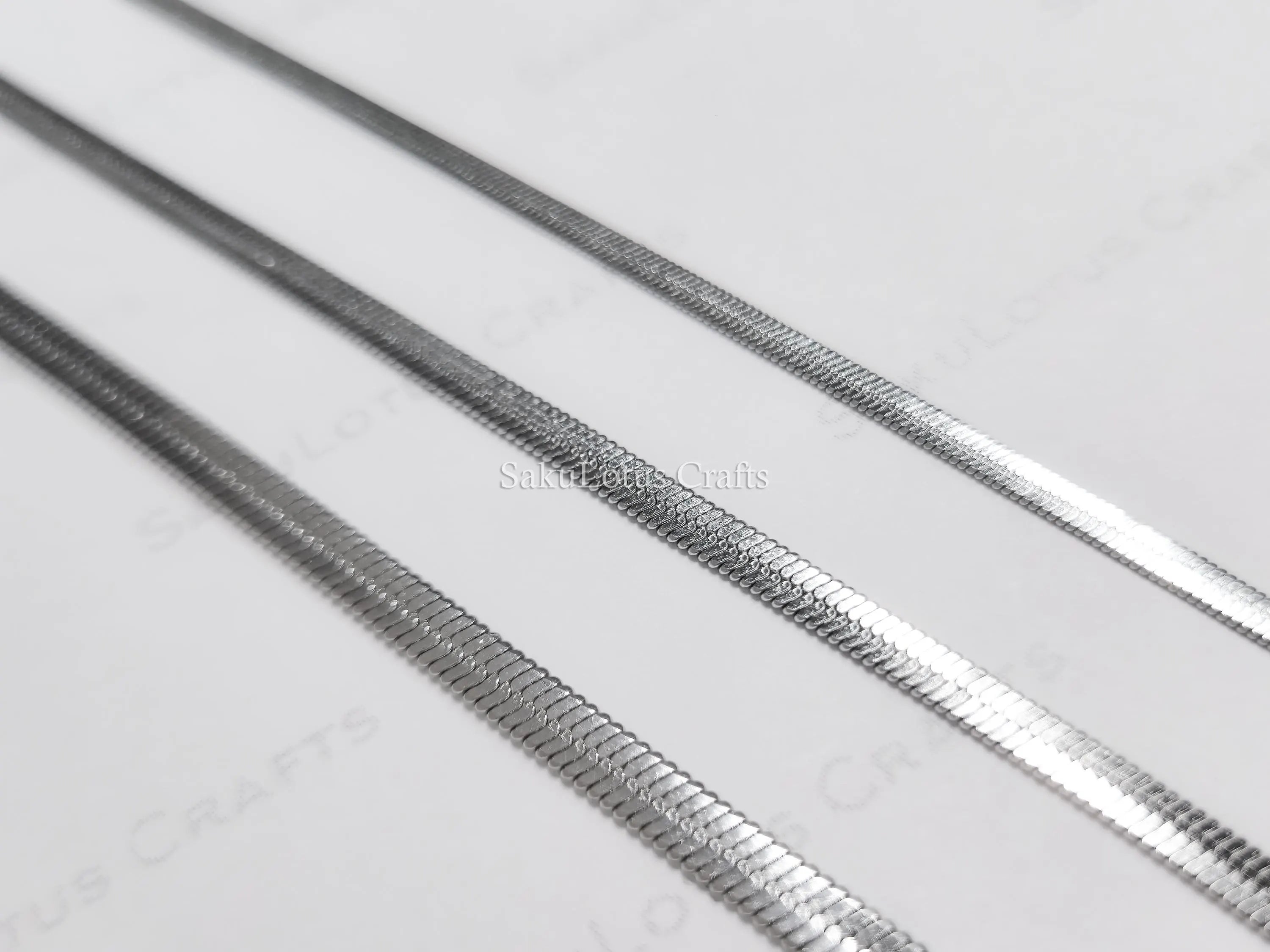 Herringbone Bracelet • 18K Gold PVD or Silver Stainless Steel • 2.5mm 3.3mm 4mm • 6.25" + 1.5" Extender