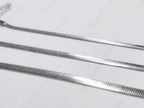 Herringbone Bracelet • 18K Gold PVD or Silver Stainless Steel • 2.5mm 3.3mm 4mm • 6.25" + 1.5" Extender