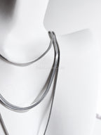 Waterproof 3-in-1 Layered Necklace • 18K Gold or Silver Stainless Steel • Snake & Herringbone Chains • 18" 20" 22" + Extender