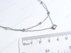 Dainty Satellite Necklace • Double Front Chain • 18K Gold or Silver Stainless Steel • CZ Crystal Necklace