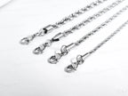 18K Gold PVD & Silver Stainless Steel Rope Bracelet • 8" Twisted Chain • 3mm 4mm 5mm 6mm • Lobster Clasp • Waterproof Unisex Jewelry