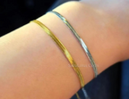 Herringbone Bracelet • 18K Gold PVD or Silver Stainless Steel • 2.5mm 3.3mm 4mm • 6.25" + 1.5" Extender