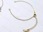 Open Front Bracelet • Silver Gold Rose Gold Stainless Steel • 6" + 2" Extender • Attach Your Own Charm or Bar