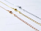 Open Front Bracelet • Silver Gold Rose Gold Stainless Steel • 6" + 2" Extender • Attach Your Own Charm or Bar