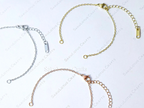 Open Front Bracelet • Silver Gold Rose Gold Stainless Steel • 6" + 2" Extender • Attach Your Own Charm or Bar