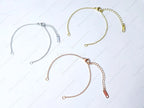 Open Front Bracelet • Silver Gold Rose Gold Stainless Steel • 6" + 2" Extender • Attach Your Own Charm or Bar